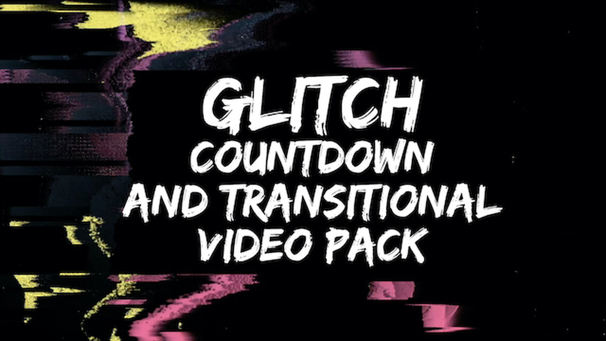 Glitch Countdown & Transitional Video Pack image number null
